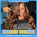 Wow Angel 250% Ombre Highlight Wig 13x6 HD Lace Front Wig Deep Part Body Wave Human Hair Wig Melt Skins Natural Scalp For Woman