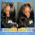 Wow Angel 2x6 HD lace Closure Wigs Body Wave Glueless Wig Human Hair Ready To Wear Deep Part HD Lace Closure Wigs For Woman