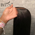 250% Glueless Jet Black Silk Straight 7x7/6x6/5x5 Real HD Lace Closure Wigs Deep Part Wear & Go Human Hair Wigs Bleached Knots