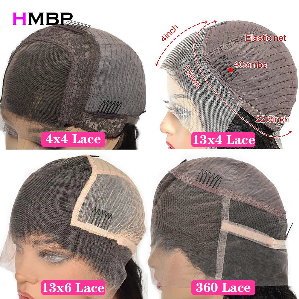500 Density Chocolate Brown Lace Wigs Human Hair Afro Kinky Curly Glueless Wig Human Hair Ready to Wear 13x6 Hd Lace Frontal Wig