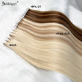 Kiikiigirl Invisible Feather Hair Extensions Feather Weft Hair Bundles Straight Blonde Human  Hair Weft 45cm 100strands