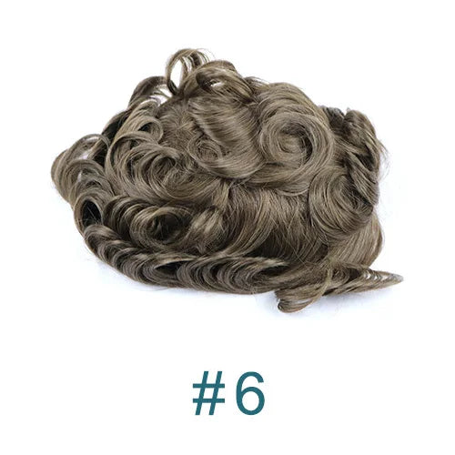 80%Density Old Man 1B80 Blonde Undetectable 0.02mm Ultra Thin Skin Vloop Men's Toupee Natural Hairline Microskin Hair System