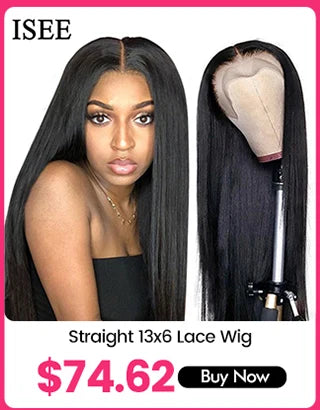 ISEE 360 Kinky Curly Wear Go Glueless Wig With Invisi Draw-strings Pre-Cut Lace Wear Go Wigs Pre-Bleached Knots  Human Hair Wig