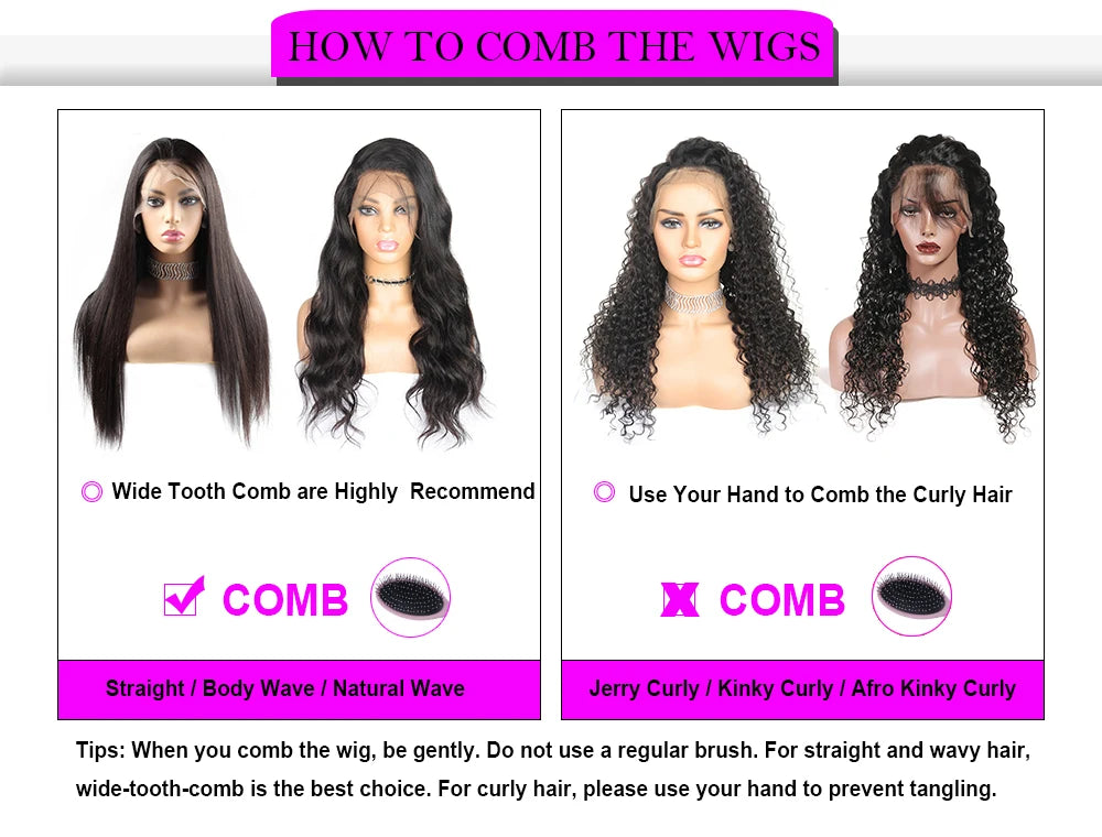 Glueless Wig Human Hair Ready To Wear Kinky Curly 13x6 HD Lace Frontal Wig Pre Plucked With Baby Hair Brazilian Glueless Wigs