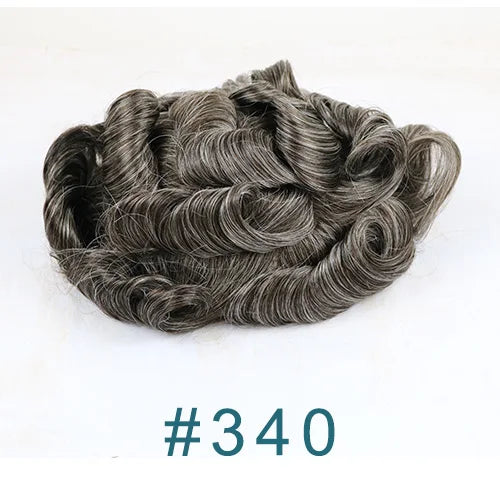 80%Density Old Man 1B80 Blonde Undetectable 0.02mm Ultra Thin Skin Vloop Men's Toupee Natural Hairline Microskin Hair System