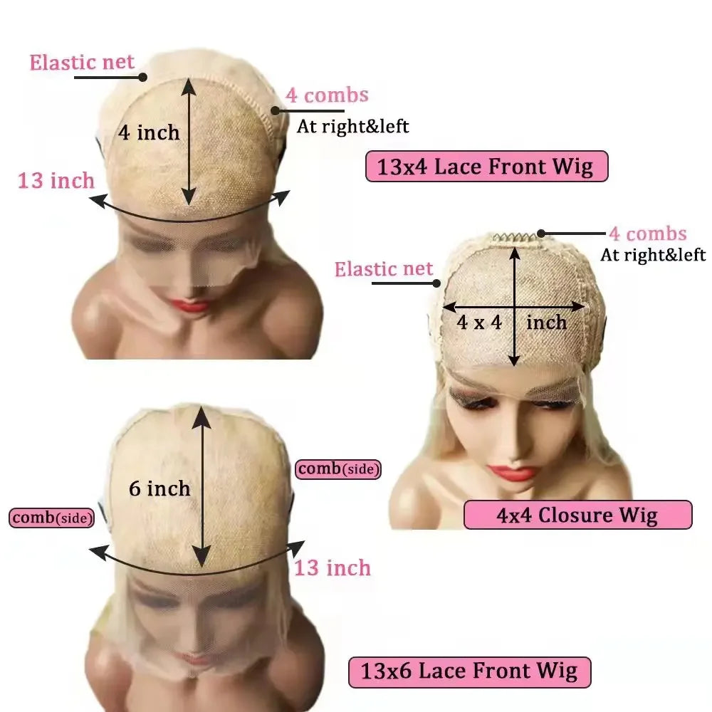 High Quality Human Hair Highlight Ash Blonde 13x6 Lace Frontal Transparent Lace Front Wigs Colored Straight Wigs for White Woman