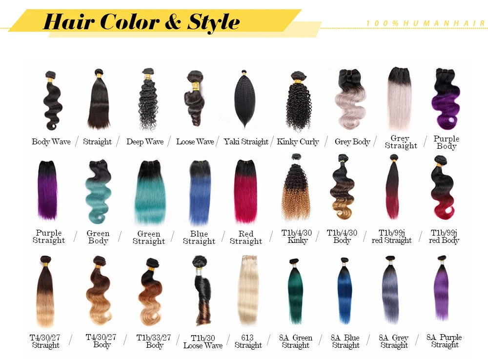 Human Hair Bundles with Closure Body Wave Bundles with Lace Closure Brazilian Human Hair Weave Virgin Hair Weft Natural Color