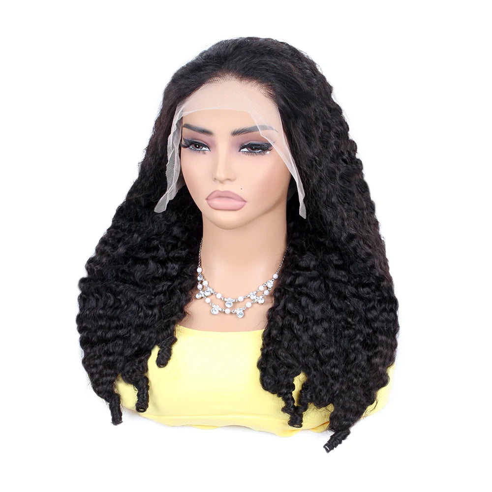 280% High Density 3C4A Burmese Curly Human Hair Wigs HD Transparent 13x4 13X6 Lace Front Wigs for Women Brazilian 100% Raw Hair