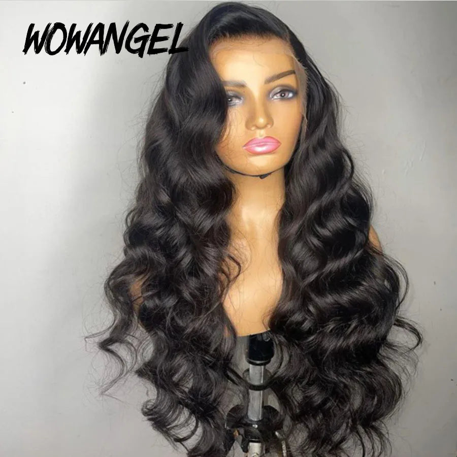 Wowangel 13x6 Full Lace Frontal Wig HD Lace Frontal Wigs Body Wave Human Hair Wigs 250% HD Lace Closure Wigs Melt Skins Glueless