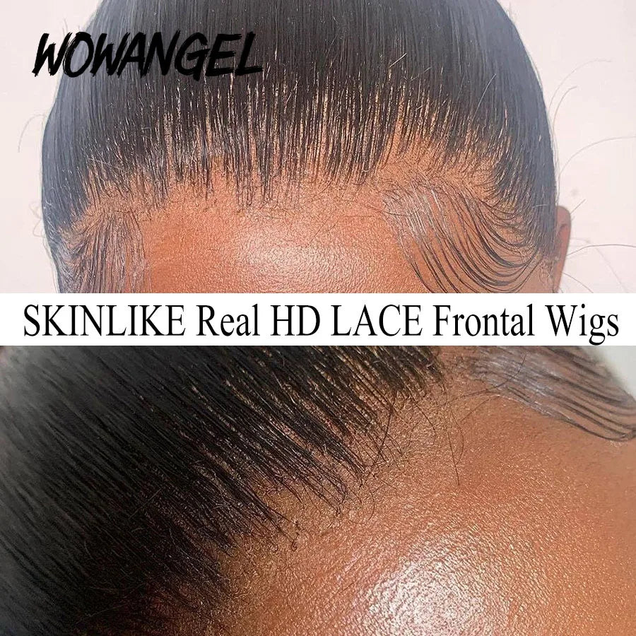 Wowangel 13x6 Full Lace Frontal Wig HD Lace Frontal Wigs Body Wave Human Hair Wigs 250% HD Lace Closure Wigs Melt Skins Glueless